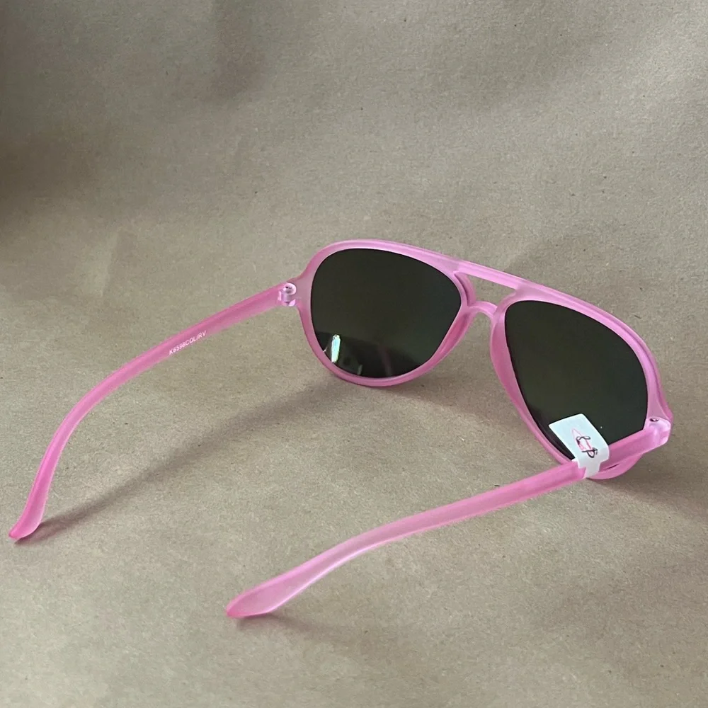 Children’s Neon Pink Rounded 80s Sunglasses NEW WITH TAG